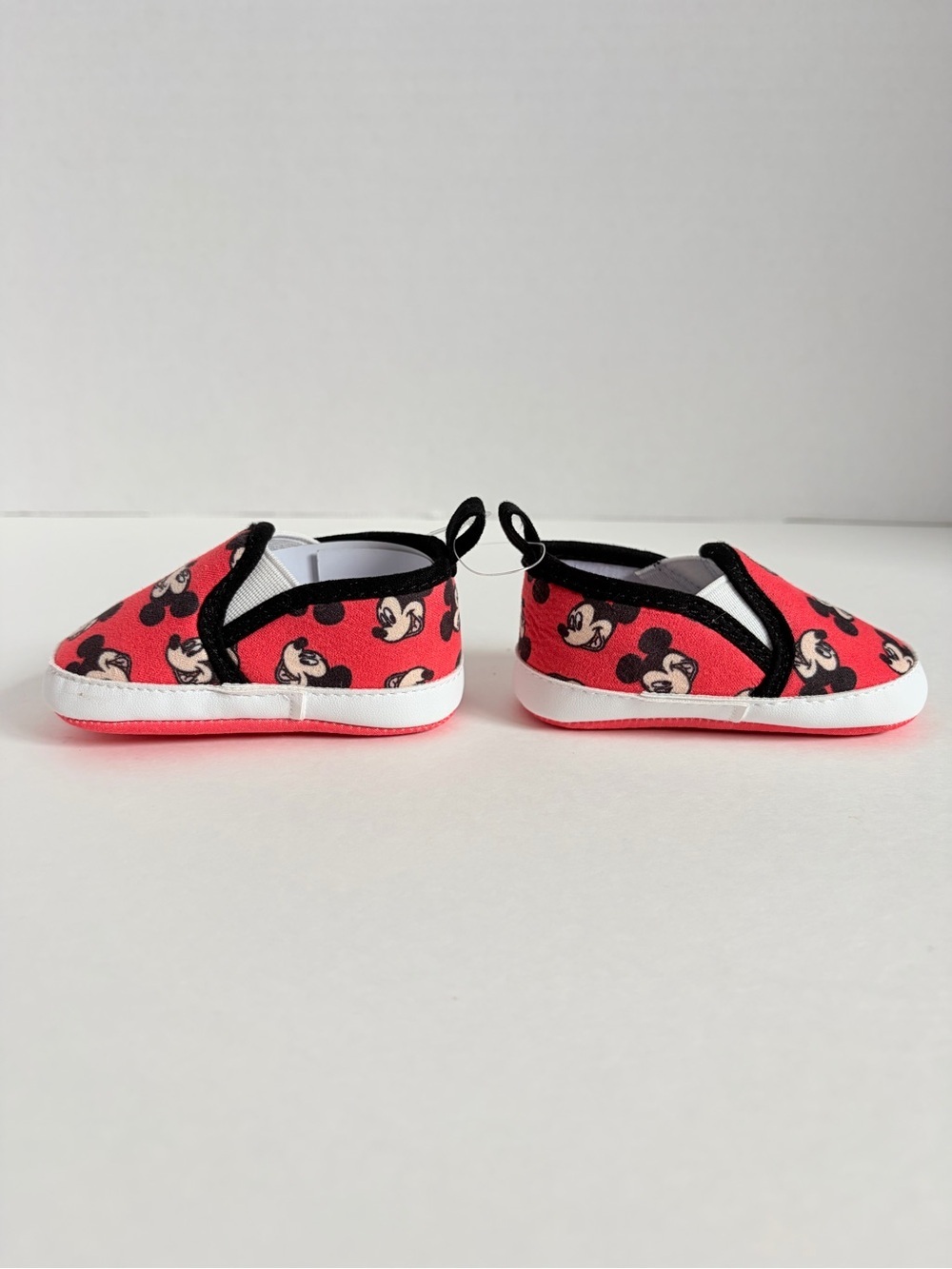 Disney Baby Infant Shoes Mickey Mouse First Walker Red Black Size 3 6 Months - Picture 6 of 10